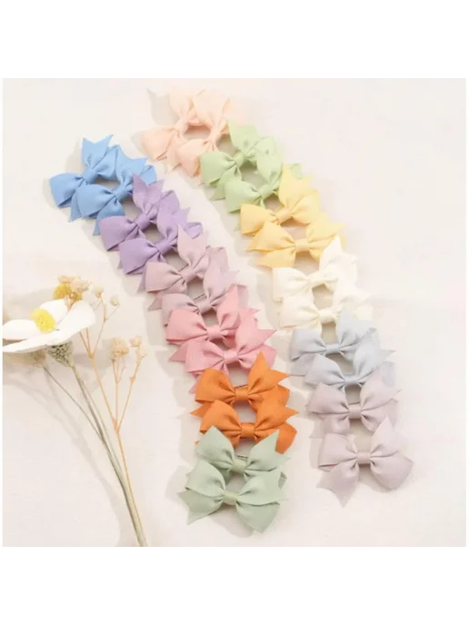 Baby Bows Мини-заколки для волос 24 шт, полиэстер, для дет, 24 шт, фото 2