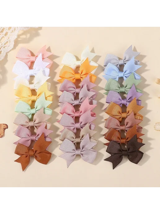 Baby Bows Мини-заколки для волос 24 шт, полиэстер, для дет, 24 шт, фото 7