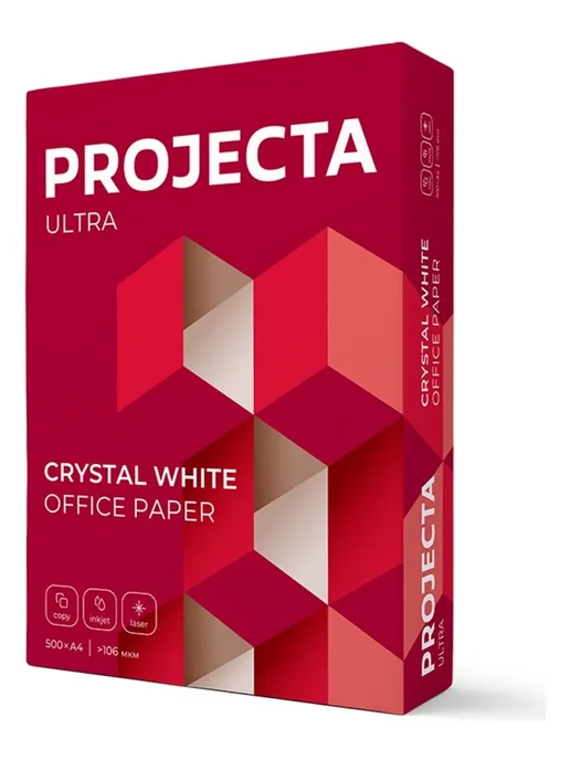 Бумага PROJECTA A4, 80 г/м², 500 листов, 2 пачки, фото 2