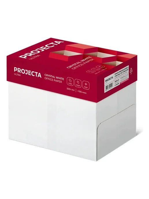 Бумага PROJECTA A4, 80 г/м², 500 листов, 2 пачки, фото 3