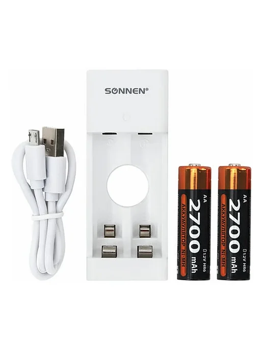 SONNEN 1шт. Зарядное устройство BC2 2700, Для 2-х аккумуляторов АА, 2 шт, фото 5