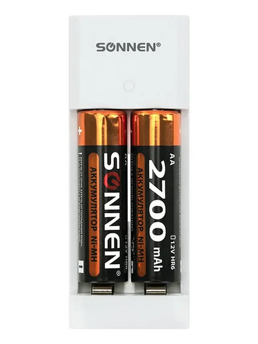 SONNEN 1шт. Зарядное устройство BC2 2700, Для 2-х аккумуляторов АА, 2 шт, фото 6
