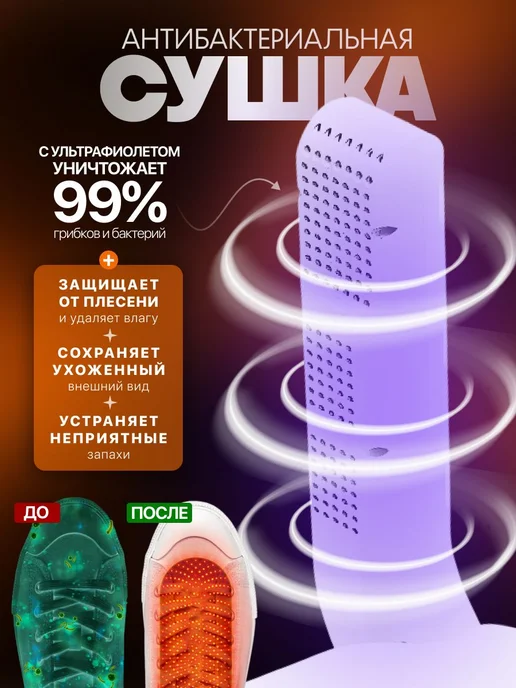 Электрическая сушилка для обуви быстрая сушка для всех видов, вариант, фото 3