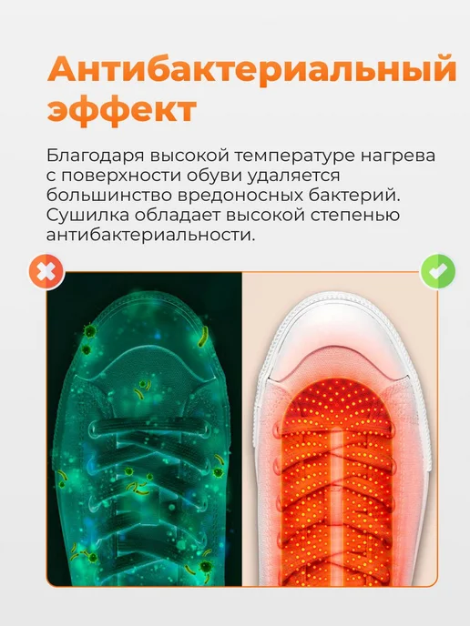 Электрическая сушилка для обуви с таймером, вариант, фото 5
