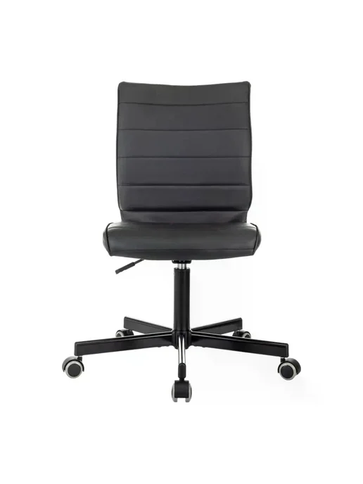 Кресло VB_EChair 303 PU черный эко.кожа крестов. металл чер, черный, фото 2