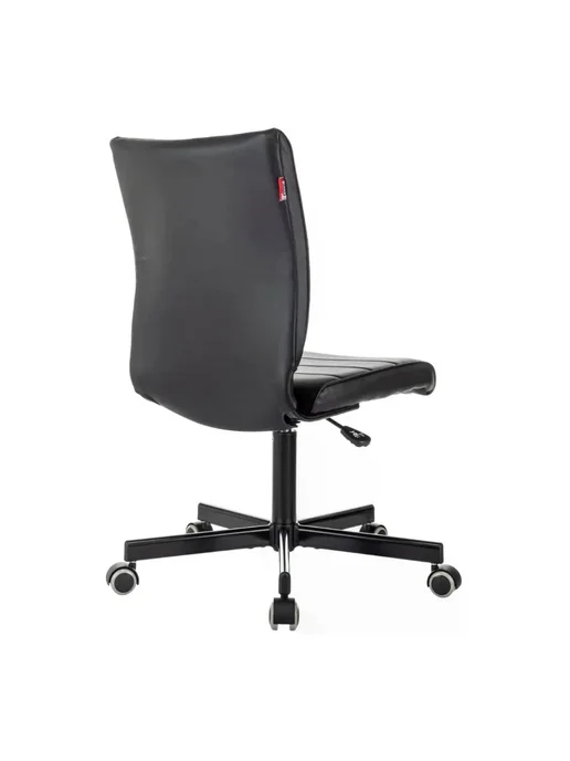 Кресло VB_EChair 303 PU черный эко.кожа крестов. металл чер, черный, фото 4
