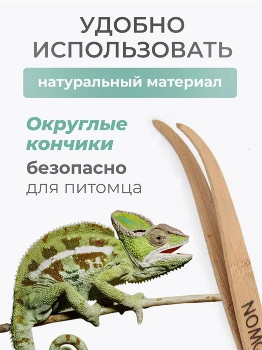 Пинцет для кормления рептилий из бамбука, вариант, фото 2