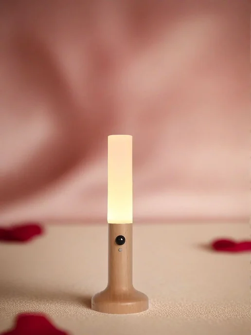 Ночник светодиодный с датчиком движения LED, умный сенсорный, черный, фото 7