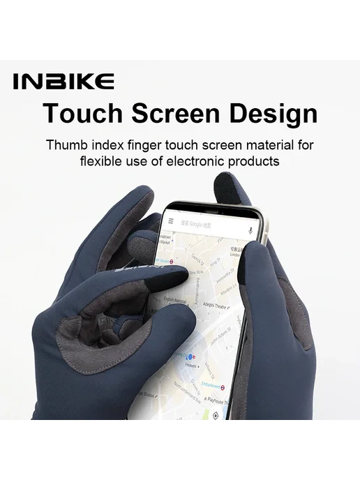 INBIKE велосипедные перчатки мужские зимние флисовые, зеленый, фото 3