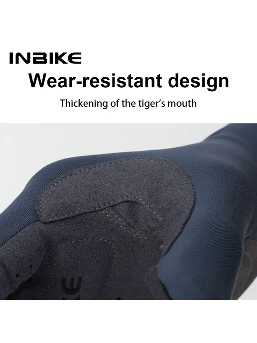 INBIKE велосипедные перчатки мужские зимние флисовые, зеленый, фото 6