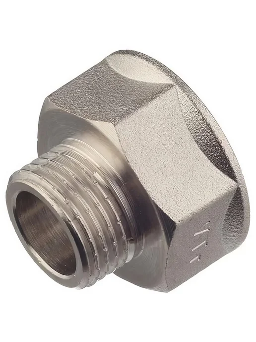 Переходник Valtec 3 4 ВР(г) х 1 2 НР(ш) латунный, серый