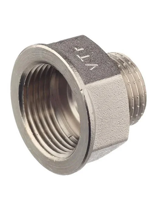 Переходник Valtec 3 4 ВР(г) х 1 2 НР(ш) латунный, серый, фото 3