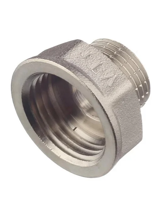 Переходник Valtec 1 2 ВР(г) х 3 8 НР(ш) латунный, серый, фото 3