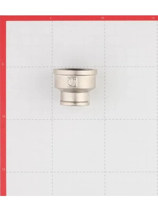 Муфта переходная Valtec 1 ВР(г) х 1 2 ВР(г) латунная, серый, фото 2