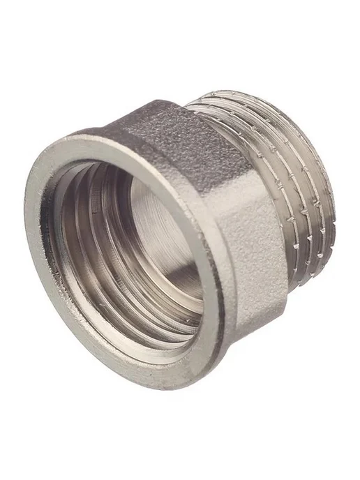 Удлинитель Valtec 15 мм х 1 2 ВР(г) х 1 2 НР(ш) латунный, серый, фото 4