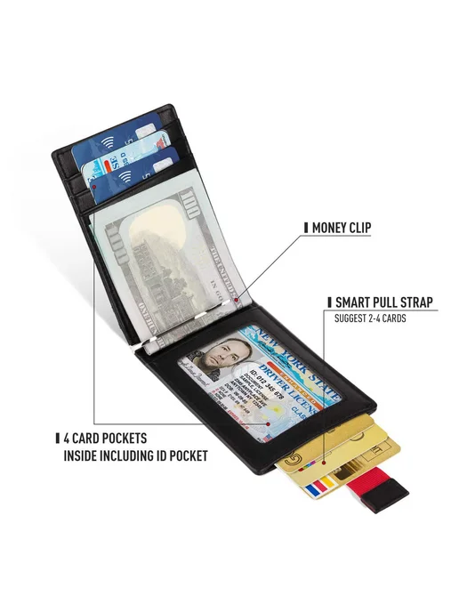 Тонкий держатель для карт с защитой RFID, вариант, фото 3