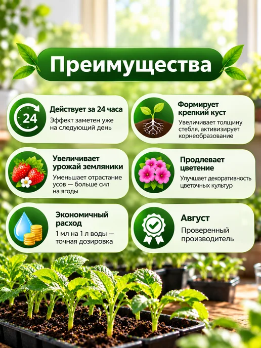 АВГУСТ Регулятор роста растений Рэгги 1 мл, 3 мл, фото 2