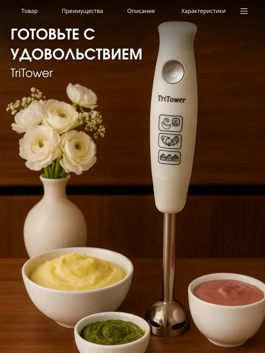Блендер погружной для смузи TriTower TT-5100, вариант, фото 2