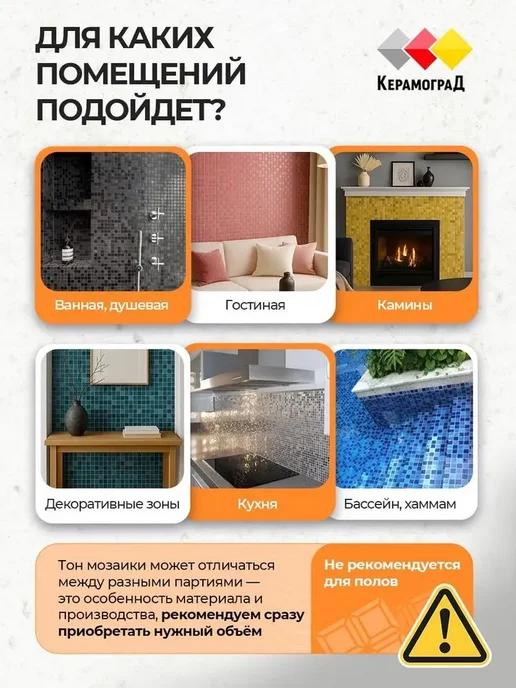 Керамоград Плитка мозаика керамическая 1 шт, 1 шт, фото 8