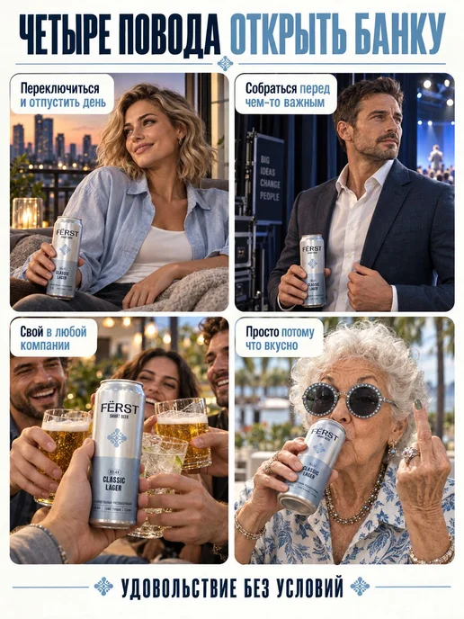 Безалкогольное пиво лагер FERST Smart Beer, РЕЛАКС глицин 6, вариант, фото 7