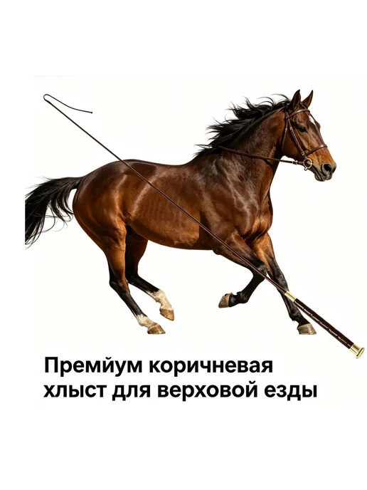 Хлыст для верховой езды коричневый, 120 см, коричневый, фото 4