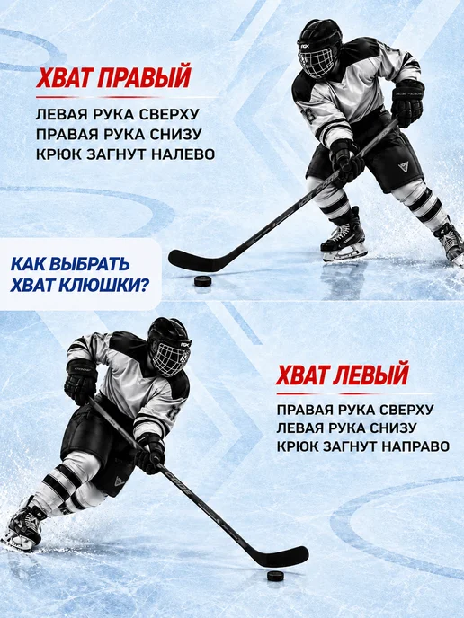 RGX Клюшка хоккейная взрослая Левый хват, черный, фото 5