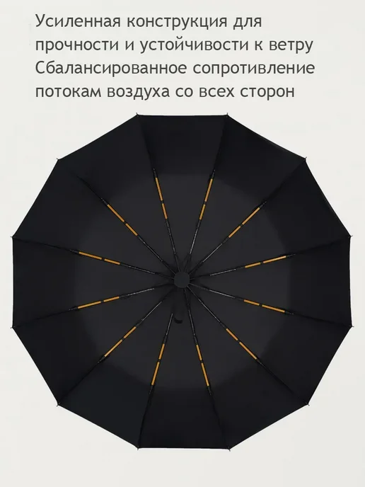 Зонт автомат складной антиветер, бежевый, фото 2