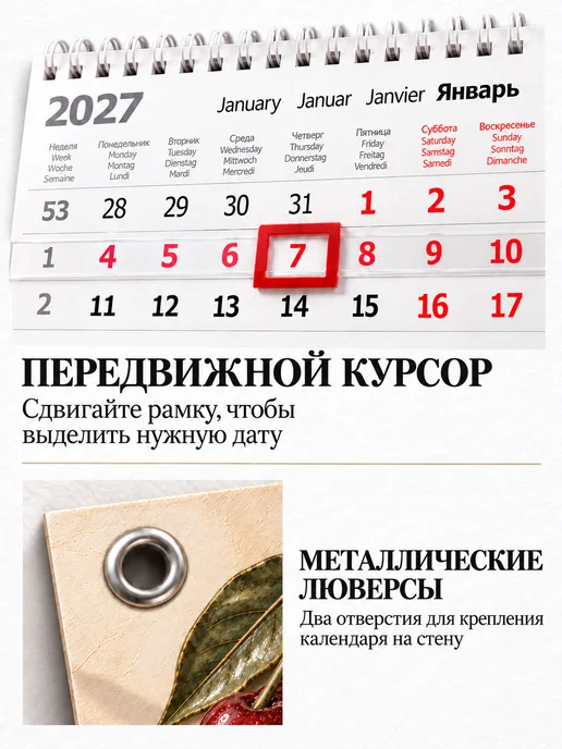 Афоризмус Календарь квартальный 2027 историка, синий, фото 3