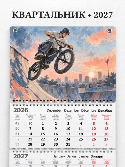 Календарь квартальный 2027 BMX