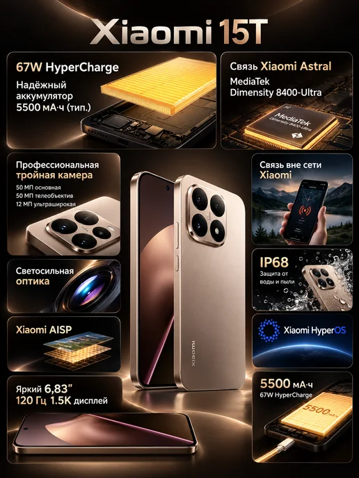 Смартфон Xiaomi 15T 12/512 ГБ, серый, фото 5