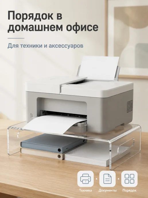 Акриловая подставка для ноутбука и монитора 30×20×8,5 см, 30x20, фото 7