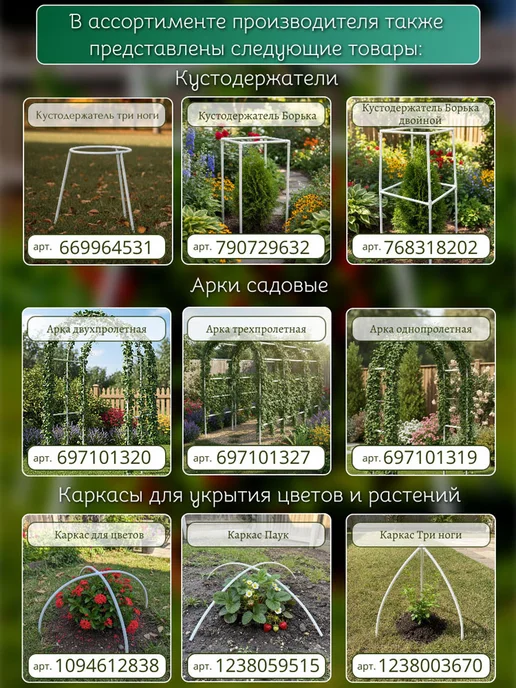 МодульСад Арка прямоугольная, глубина 75 см, 2 пролёта, белый, фото 7