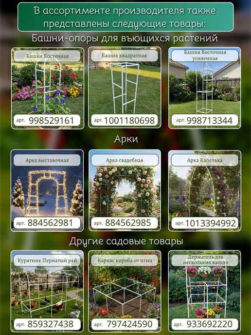 МодульСад Арка прямоугольная, глубина 75 см, 2 пролёта, 3 шт, фото 6