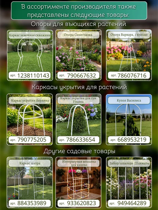 МодульСад Арка прямоугольная, глубина 75 см, 2 пролёта, 3 шт, фото 9