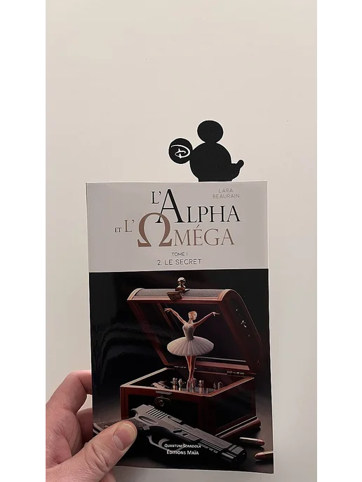 Закладка для книг Mickey с зажимом, черный, фото 4