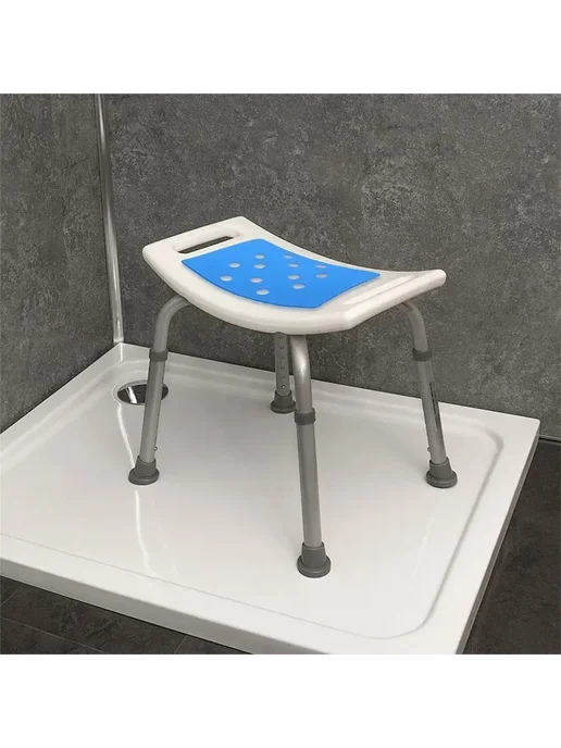 Стул для ванны голубой ABS пластик 35x24 см, 35x24 см, фото 7