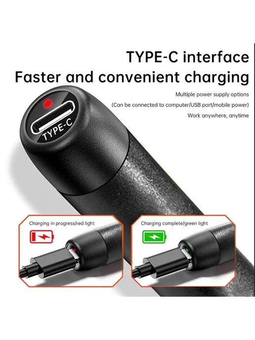 USB Rechargeable мини паяльник для ремонта, оранжевый, 8 Вт, черный, фото 2