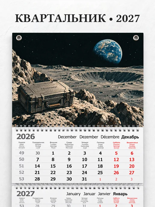Календарь квартальный 2027 Луна