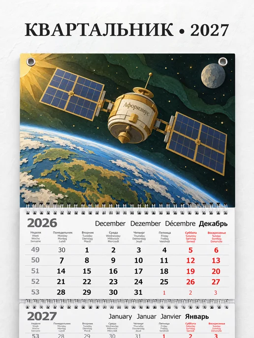 Календарь квартальный 2027 Спутники