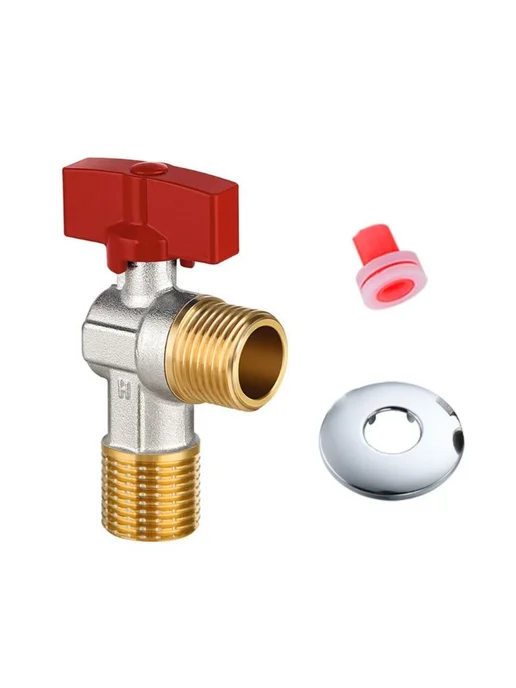 Угловой клапан латунный, 1 вход 1 выход, высокий расход, вариант