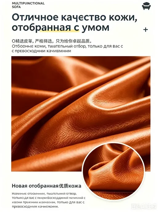 Пуфик оранжевый с хранением для прихожей 40см, оранжевый, фото 4
