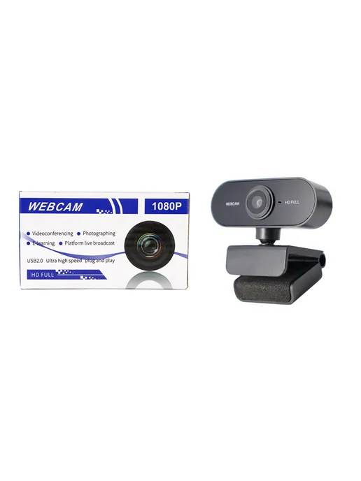Нет бренда Веб-камера USB с микрофоном, 720p, мини, черный