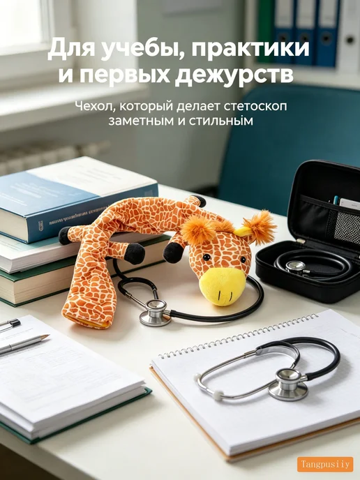 Чехол для стетоскопа из плюша, 1 шт, 1 шт, фото 3
