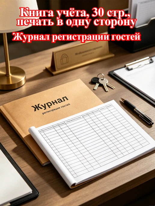 Книга учета гостей А4, 30 листов, вариант