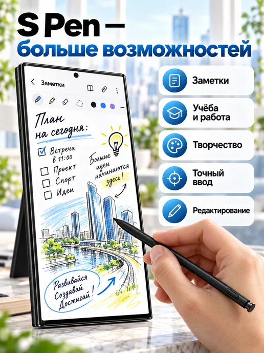 Смартфон Samsung S23 Ultra 12/512 ГБ, черный, фото 2