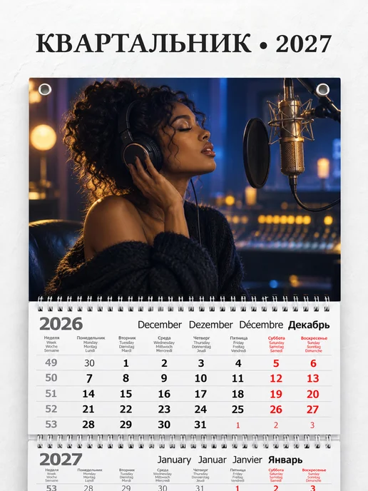 Календарь квартальный 2027 R&B