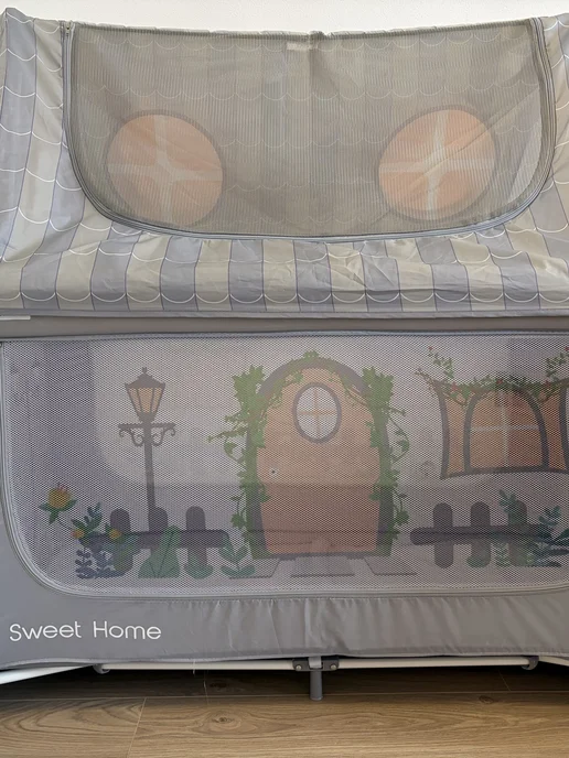 Lorelli Кроватка для новорожденного манеж SWEET HOME, серый, фото 2