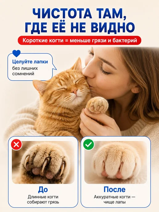 Когтерезка для кошек с подсветкой и ограничителем, ножницы и, голубой, фото 7