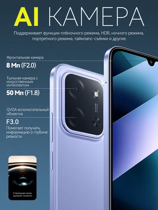 Смартфон Xiaomi Poco C85 8/256 ГБ, фиолетовый, фото 2