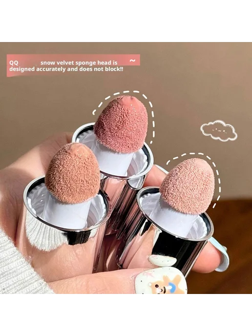 KAKE велюровые серо-розовые румяна, розовый, фото 2